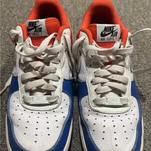 Nike Air Force 1 - White, Blue, and Red